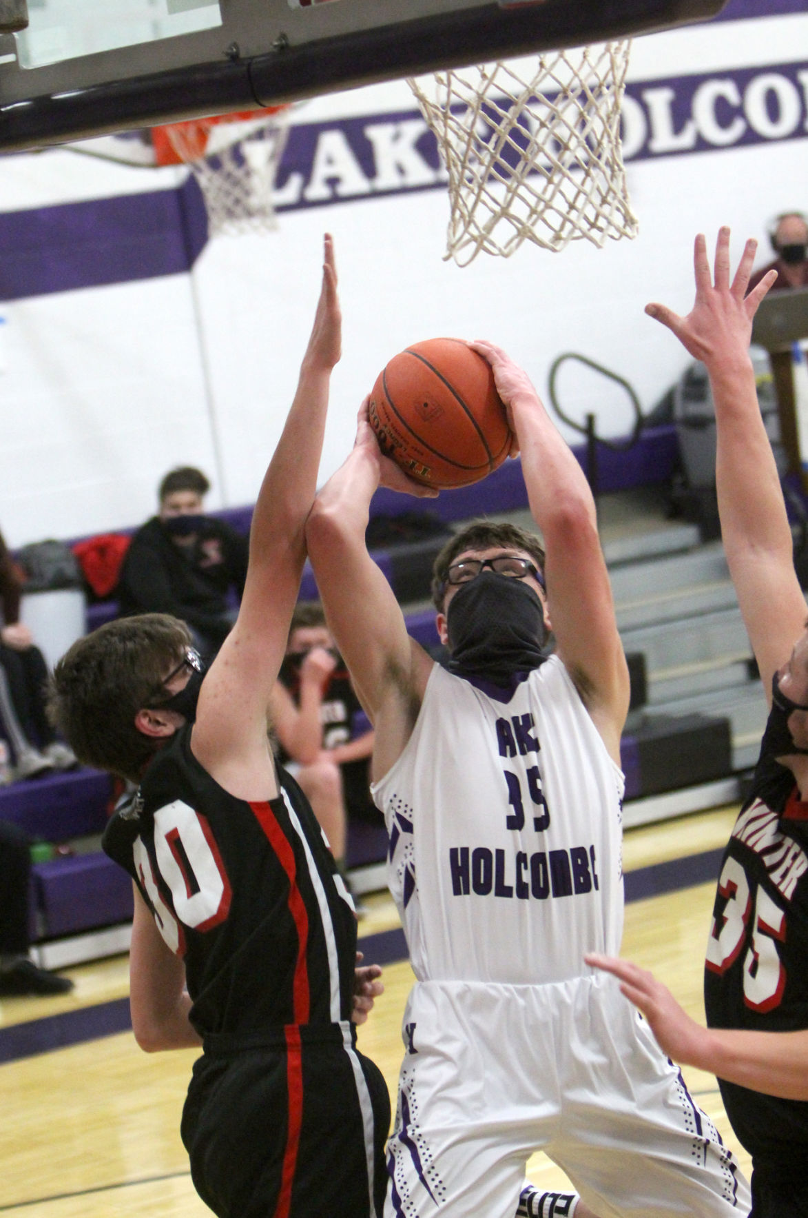 Winter at Lake Holcombe boys basketball 1-5-21